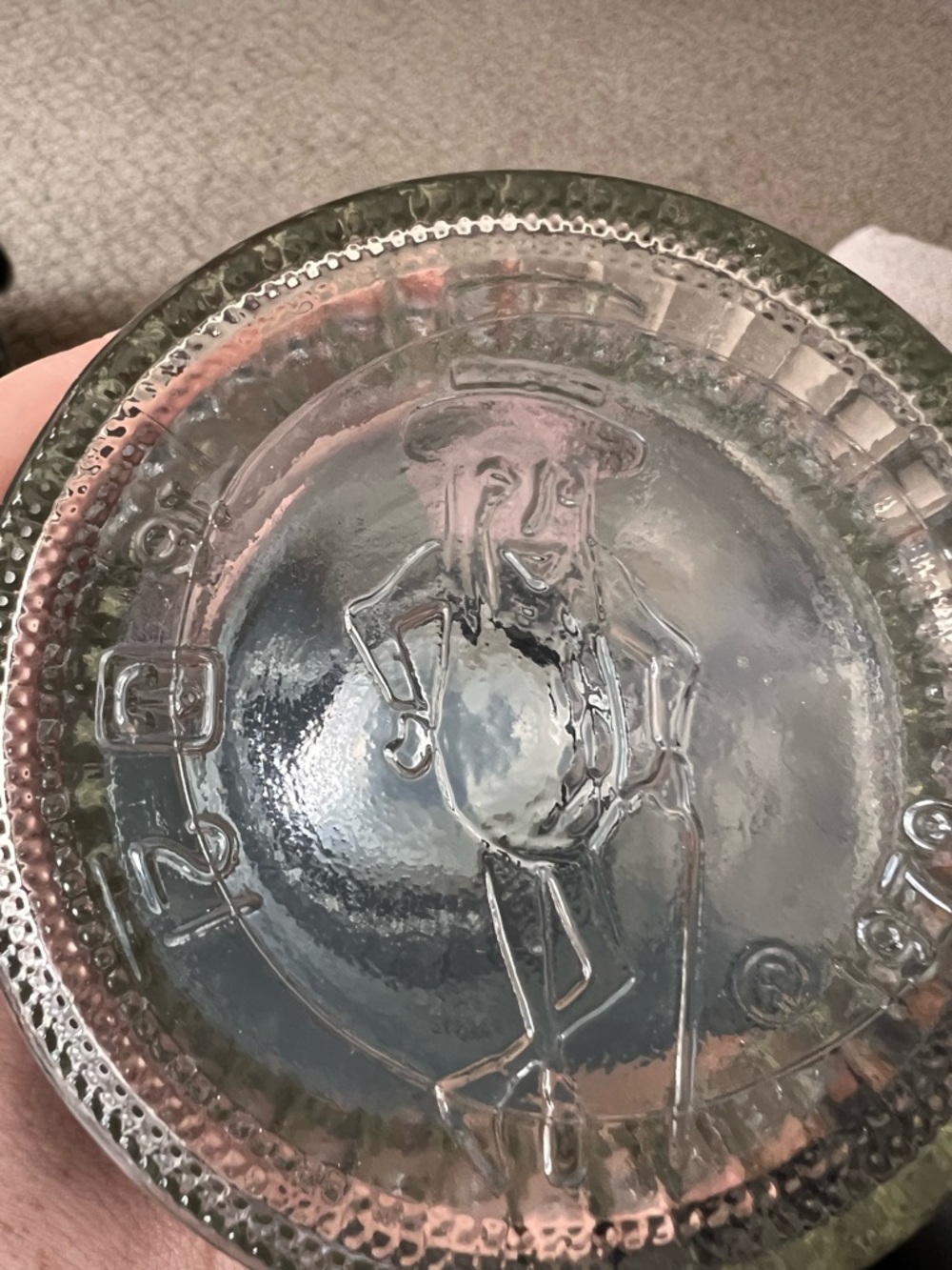 1979 Mr. Peanut Clear Glass Jar with Lid - Ribbed Detail - Picture 2 of 5